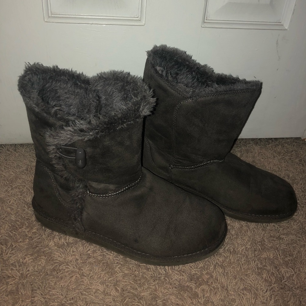 Gray boots
